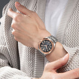 Seiko Astron Black Dial Silver Stainless Steel Strap Men Watch SSJ014J1