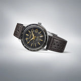 Seiko Presage GMT Brown Dial Leather Strap Men Watch SSK013J1