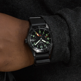 Seiko 5 Sports GMT Automatic Black Dial & Leather Strap Men Watch SSK025K1P