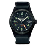 Seiko 5 Sports GMT Automatic Black Dial & Leather Strap Men Watch SSK025K1P