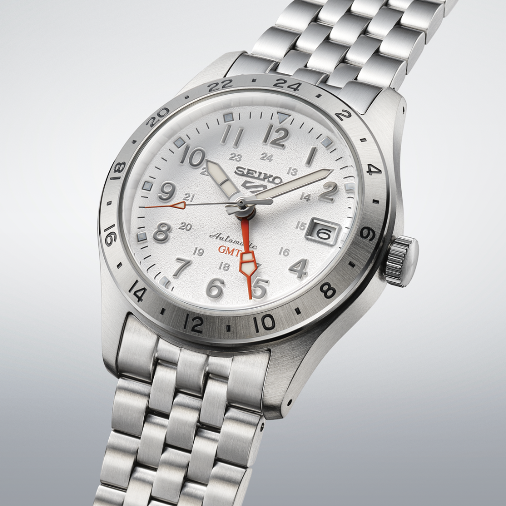 Seiko 5 Sports Silver Stainless Steel Strap Men's Watch SSK059K1