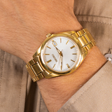 Seiko Classic Gold Stainless Steel Strap Unisex Watch SUR314P1P