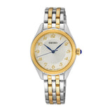 Seiko Analog Two-Tone Stainless Steel Strap Women's Watch SUR380P1P