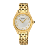 Seiko Gold Stainless Steel Strap Women Watch SUR384P1P