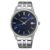 Seiko Classic Blue Dial Silver Stainless Steel Strap Men Watch SUR399P1P