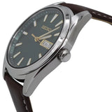 Seiko Classic Green Dial Brown Leather Strap Men Watch SUR449P1P