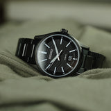 Seiko Black Stainless Steel Strap Men Watch SUR515P1P