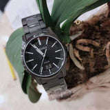 Seiko Black Stainless Steel Strap Men Watch SUR515P1P