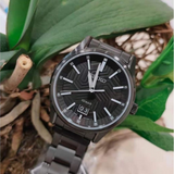 Seiko Black Stainless Steel Strap Men Watch SUR515P1P