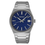 Seiko Blue Dial Silver Stainless Steel Strap Men Watch SUR555P1
