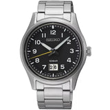 Seiko Classic Quartz Black Dial Stainless Steel Men's Watch SUR569P1P