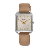 Seiko Analog Brown Leather Strap Women's Watch SWR089P1