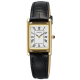 Seiko Classic Black Leather Strap Women Watch SWR108P1P