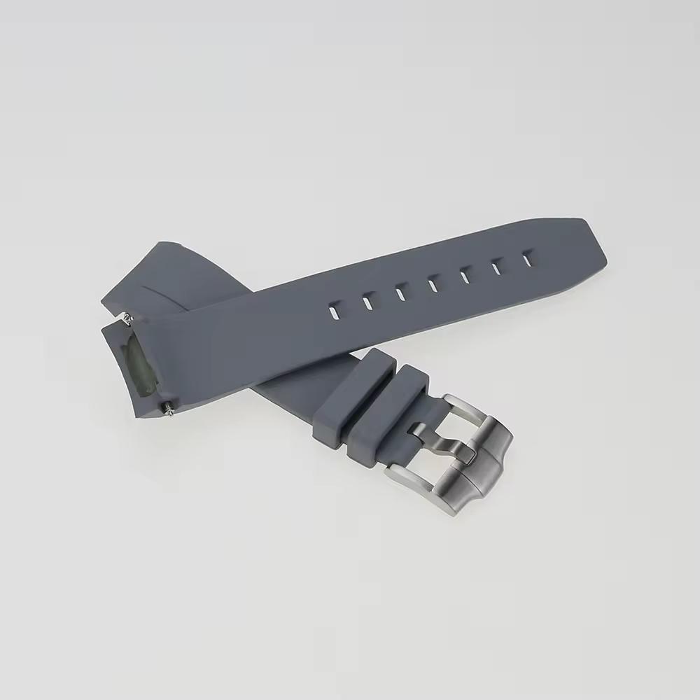 FKM Rubber Watch Strap: Grey