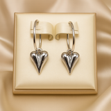 AG Collective Jewelry – Golden Heart Drop Hoops