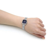 Tissot Lovely Square Blue Dial Silver Stainless Steel Strap Women Watch T0581091104101
