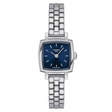Tissot Lovely Square Blue Dial Silver Stainless Steel Strap Women Watch T0581091104101