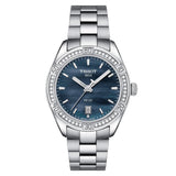 Tissot PR Blue Dial Silver Stainless Steel Strap Women Watch T1019106112100