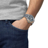 Tissot Seastar Chronograph Gray Dial And Fabric Strap Men Watch T1204171708101