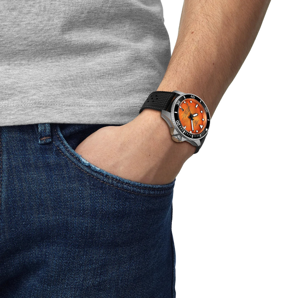 Tissot Seastar Professional Black Rubber Strap Men's Watch T1209071728100