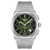 Tissot PRX Automatic Chronograph Graded Green Dial Stainless Steel Men's Watch T1374271109100