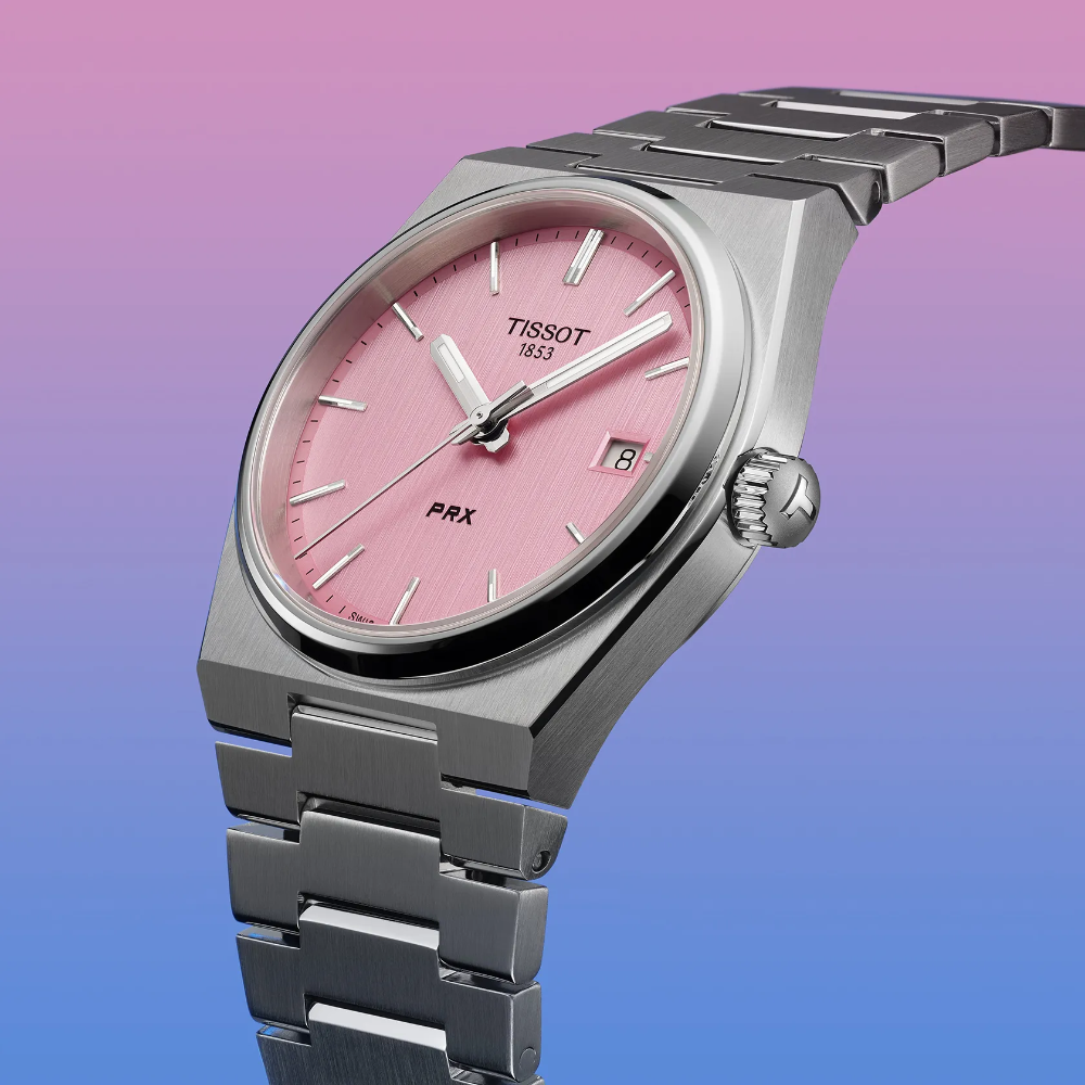 Tissot PRX Pink Dial Stainless Steel Women's Watch T1372101133100