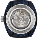Tissot Powermatic 80 Black Dial Blue Rubber Strap Men Watch T1454079705701