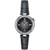 TISSOT DESIR BLACK DIAL BLACK SLIM LEATHER STRAP WATCH T1520101603800
