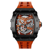Tsar Bomba Orange Silicone Strap Men's Watch TB8208A-40 (14.5mm) Thickness