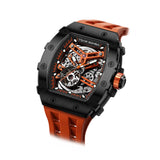 Tsar Bomba Orange Silicone Strap Men's Watch TB8208A-40 (14.5mm) Thickness