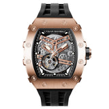 Tsar Bomba Automatic Black Silicone Strap Men's Watch TB8208A-46 (14.5mm) Thickness