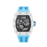 Tsar Bomba Automatic Light Blue FKM Rubber Strap Men's Watch TB8208C-06