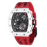 Tsar Bomba Automatic Red FKM Rubber Strap Men's Watch TB8209C-01