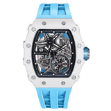 Tsar Bomba Automatic Light Blue FKM Rubber Strap Men's Watch TB8209C-04