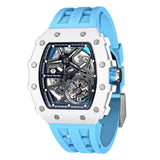 Tsar Bomba Automatic Light Blue FKM Rubber Strap Men's Watch TB8209C-04