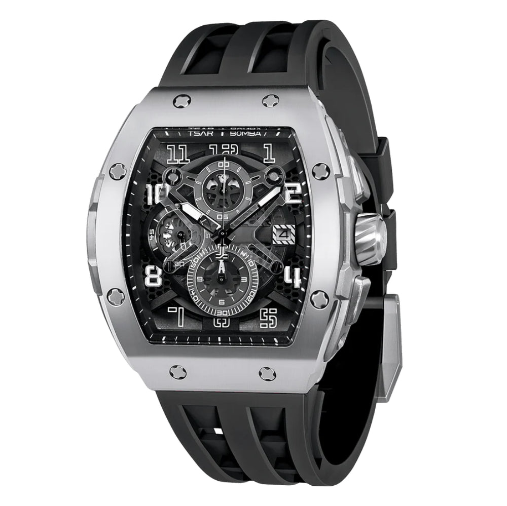 Tsar Bomba Black Silicone Strap Men's Watch TB8211Q-01