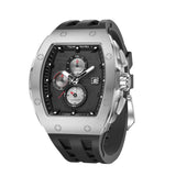 Tsar Bomba Silver Case Black Silicone Strap Men's Watch TB8211QII-08