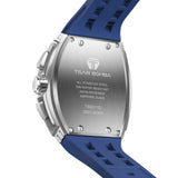 Tsar Bomba Silver Case Blue Silicone Strap Men's Watch TB8211QII-09