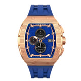 Tsar Bomba Rose Gold Case Blue Silicone Strap Men's Watch TB8211QII-10