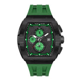 Tsar Bomba Black Case Green Silicone Strap Men's Watch TB8211QII-11