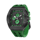 Tsar Bomba Black Case Green Silicone Strap Men's Watch TB8211QII-11