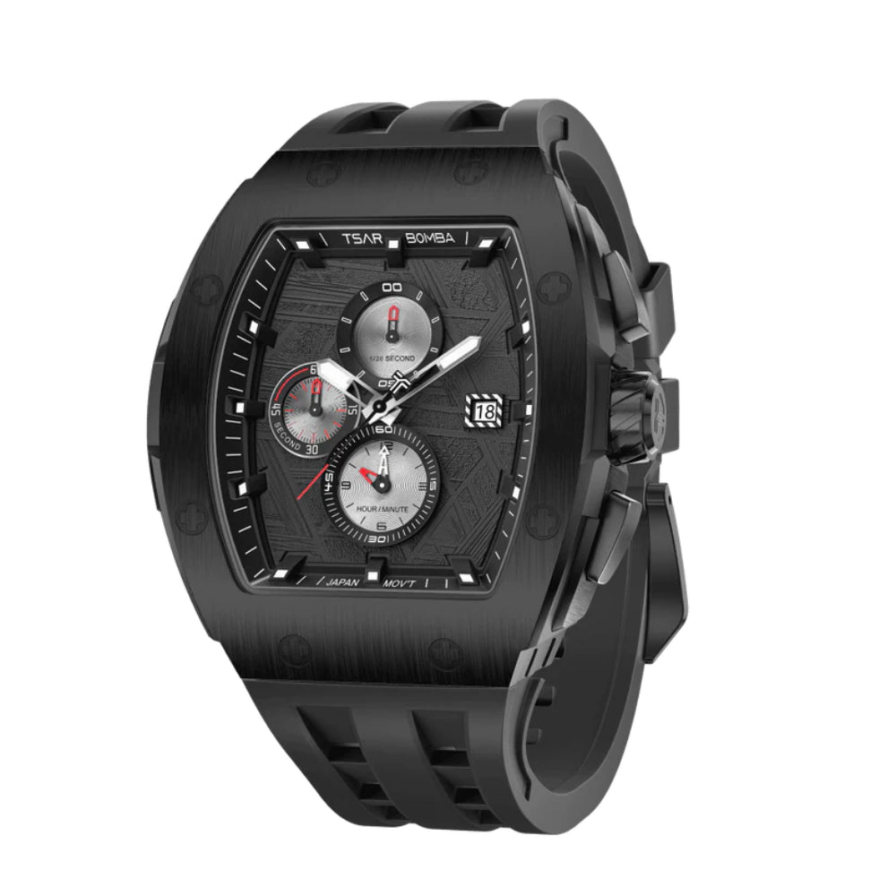 Tsar Bomba Black Silicone Strap Men's Watch TB8211QII-07
