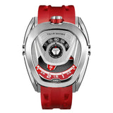 Tsar Bomba Automatic Red FKM Rubber Strap Men's Watch TB8213A(1+1)-04