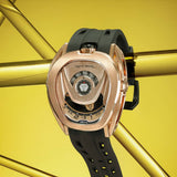 Tsar Bomba Automatic Rose Gold Case Black FKM Rubber Strap Men's Watch TB8213A(1+1)-07