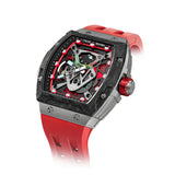 Tsar Bomba Automatic Red FKM Rubber Strap Men's Watch TB8216TF-02