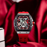 Tsar Bomba Automatic Red FKM Rubber Strap Men's Watch TB8216TF-02