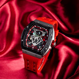 Tsar Bomba Automatic Red FKM Rubber Strap Men's Watch TB8216TF-02