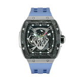 Tsar Bomba Automatic Light Blue FKM Rubber Strap Men's Watch TB8216TF-03