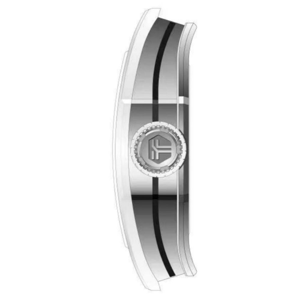 Tsar Bomba Atomic Collection White & Black FKM Rubber Strap Men's Watch TB8218(1+2)CF-01WH/BK