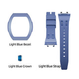 Tsar Bomba Atomic Collection Blue & Pink FKM Rubber Strap Men's Watch TB8218(1+2)FKM-02PK/LTBU